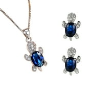 LATRODAR Fashion Women's Tortoise Earrings Necklace Set Ornaments Series Jewelry BU up to 50% Off