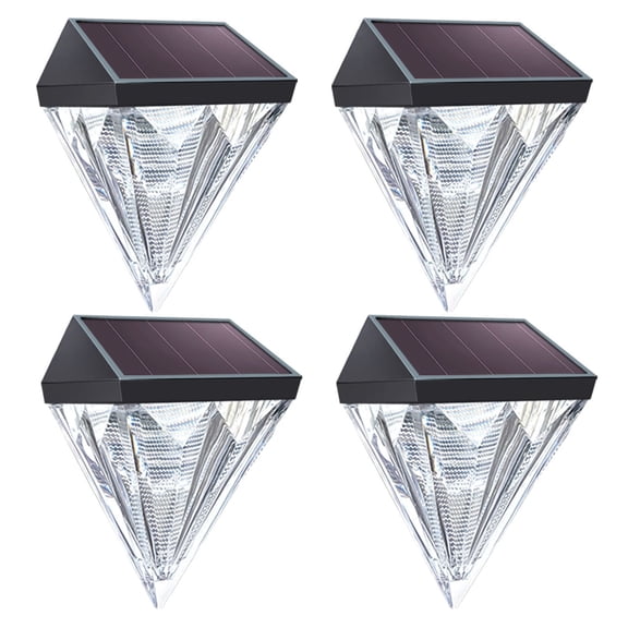 Latrodar Fence Lights - LED Powered Wireless Wall Novelty Door, Pool(2/4 Pack) Black Home Stuff