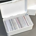 thumbnail image 1 of Gecau Flip Lid Organizer Out Of The Card Handbook Material Storage Desktop Stationery Organizer White Upgraded 4.8x4 Inch, 1 of 5