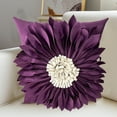 thumbnail image 1 of Latrodar Flower Pillow Cover Sunsunflower Flower Eco-Friendly Material Office Pillow Cover Purple 9.6x9.6 Inch Home Stuff, 1 of 5