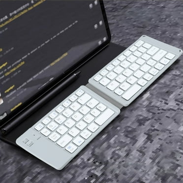 Latrodar Foldable Bluetooth Keyboard Portable BT Wireless Keyboard For Android PC Tablet Crafted with Gray 4x2.4 Inch Home Tools
