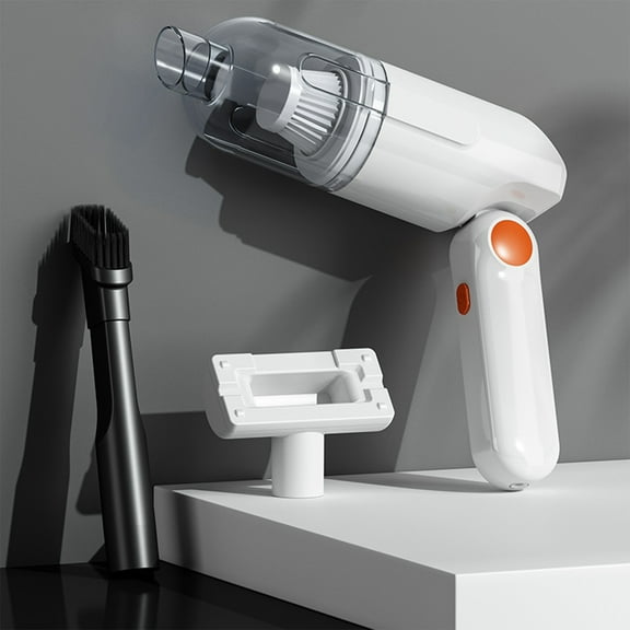 Gecau Folding Vacuum Cleaner, Small Handheld Vacuums,USB Charging Lithium Well-Made er Crevices Cleaning White 11.4x9.8 Inch Home Essentials