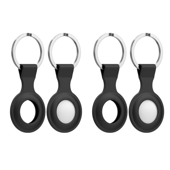 Latrodar For AirTag-Armor Cover Strap Case Anti-lost Location GPS Tracke R 4PS Elaborately Made Black 4.8x3.2 Inch Home Stuff