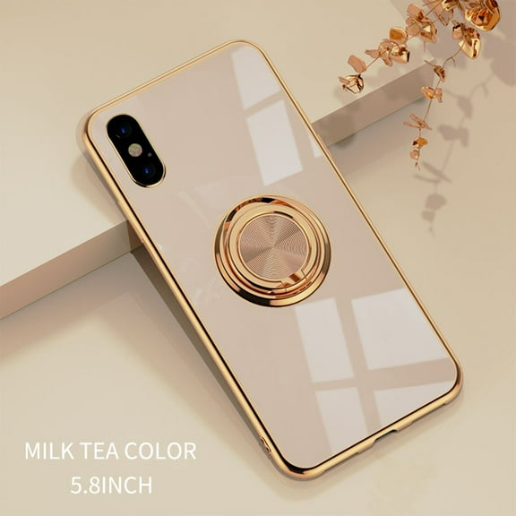 Gecau For IphoneX Case Plating Accurate Phone Hole Protection Case Safety Guaranteed Beige Home Tools