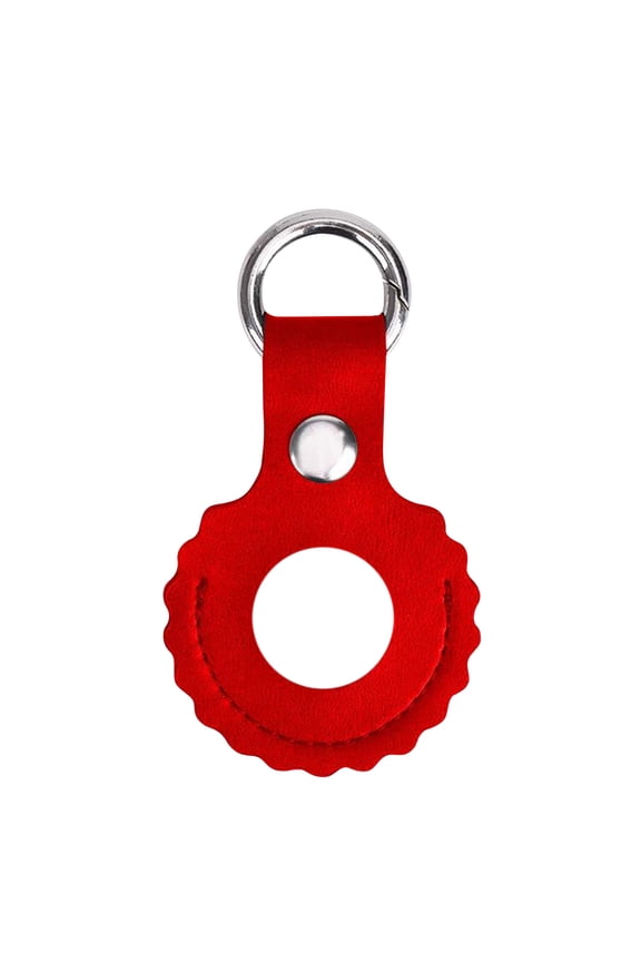 For Leather Case Cover Keychain Sleeve Tracker-Protector Cover Safe&Non-Toxic Red 3.4x1.8 Inch Home Gadgets