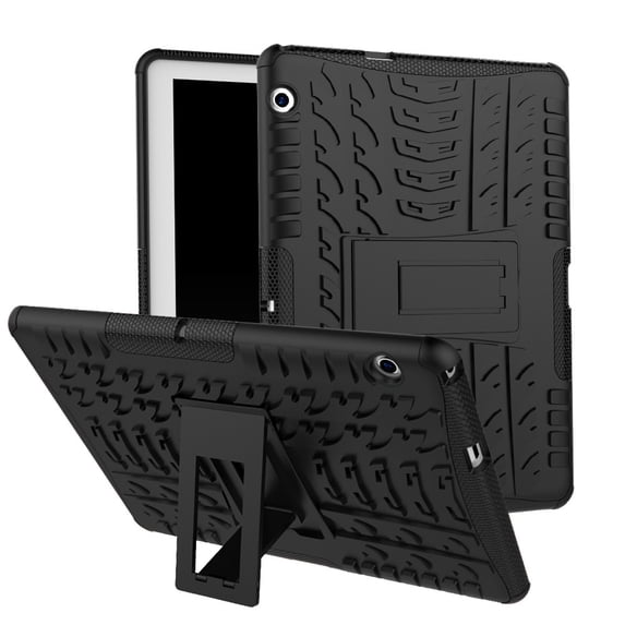Latrodar For Mediapad T3 10 9.6inch Rugged Hard Rubber PC Stand Case Cover Best of Both Worlds Black 10.6x6.6 Inch Home Decor