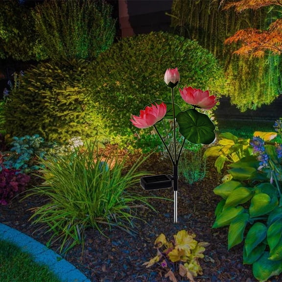 Latrodar Garden Lights, 2 Pack Decorative Lights Outdoor Garden Upgraded Garden Patio Passage Pink Home Essentials