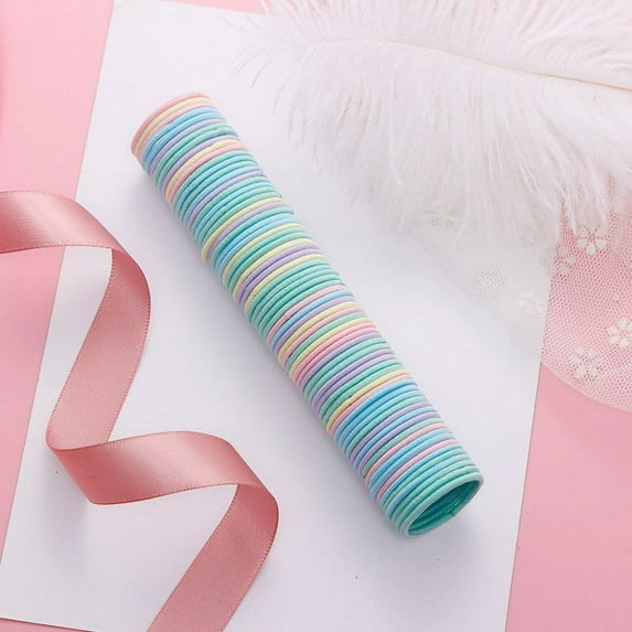 Latrodar Girls 50 Of 3 cm Rubber Children Tie Hair Colorful Hair Accessories M Reduced Price
