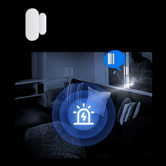 Gecau Graffiti Smart Door And Window Separate Alarm Mobile Phone Monitoring theft Wifi Door Magnetic Sensor Practical&Affordable White 2.4x2 Inch Home Stuff