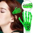 thumbnail image 1 of Latrodar Hair Accessories Claw Hairpin Hand Skeleton Halloween Hair Clips Green Reduced Price, 1 of 2