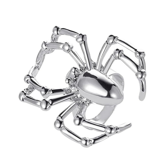 Latrodar Halloween Funny Spider Open Personality Dripping Size Silver Reduced Price