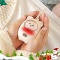 thumbnail image 1 of Gecau Hand Warmer Cute Bear Modelling Fast Heating Speed Safe&Non-Toxic r Built-in LED Light Beige Home Tools, 1 of 5