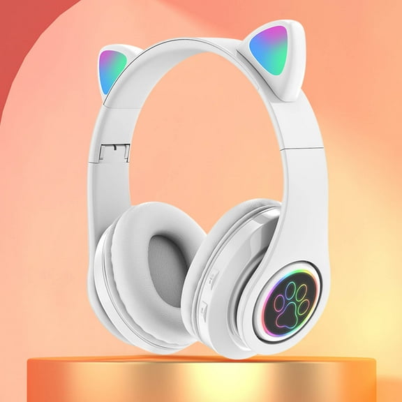 Latrodar Headset Ear Bluetooth Headset B39 Ear Cute Budget-Friendly hing, A And Children White 7.6x5.2 Inch Home Essentials