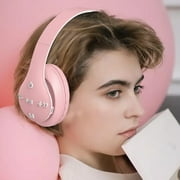 Gecau Headset Wireless Bluetooth Headset Practical&Affordable or Sports Headphones Pink Home Essentials
