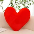 thumbnail image 1 of Latrodar Heart Shaped Cushion Love Heart Pillows Soft Throw Pillow Sofa Car Home Decor Gift Safe&Non-Toxic Red 8x8 Inch Home Stuff, 1 of 5