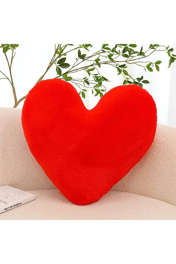 Latrodar Heart Shaped Cushion Love Heart Pillows Soft Throw Pillow Sofa Car Home Decor Gift Safe&Non-Toxic Red 8x8 Inch Home Stuff