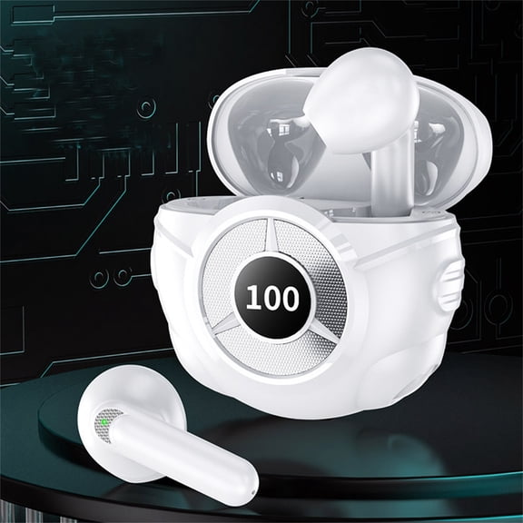Latrodar Hi-Fi TWS-Headphones Touch-Control Digital Display Bluetooth 5.2 Insensible Well-Made ance Earbuds Headset White 4.8x3.2 Inch Home Decor