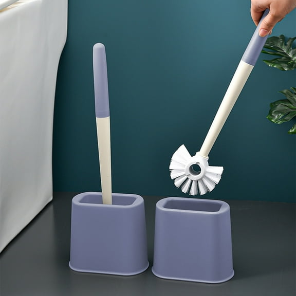 Latrodar Household Toilet Brush With No Dead Corners Long Handle Enduring athroom Cleaning Purple 15.2x5.44 Inch Home Essentials