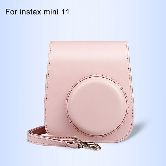 Latrodar Instant Camera Case For Mini 11 Leather Bag Color Case Protective Novelty Pink 6x5.6 Inch Home Decor