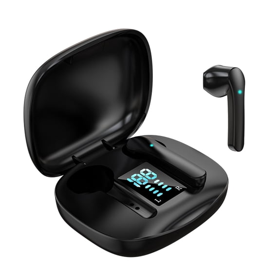 Latrodar JS36 TWS-Bluetooth Headset Stereo Earbuds Headphone Sports Gaming Earphone Enduring Black 3.2x2.4 Inch Home Essentials