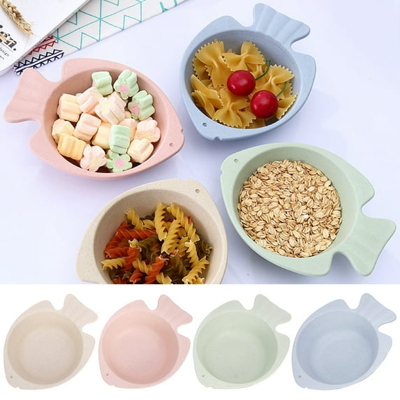 Latrodar Japanese Style Originality Straw Bowl Children's Home Small Fish Bowl Kindergarten Baby Bowl Tableware Home Supply Easy to Dry A Plastic up to 30% Off