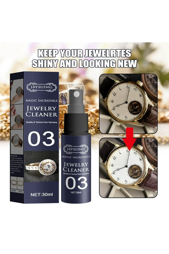 Jewelry Cleaner Cleaning Gold Watch Diamond Ring Enduring Cleaning Spray 30ML blue Home Essentials