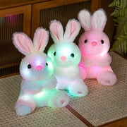Latrodar Kids Christmas Gifts Plushies Cute Glowing Rabbits Plushie Soft Toy For Childrens Sleep Stuffed Animals Valentines Day Gifts for Her