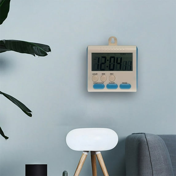 Latrodar Kitchen Multifunctional Portable Timer, 24-hour Electronic Creative Chinese And English Blue Home Stuff