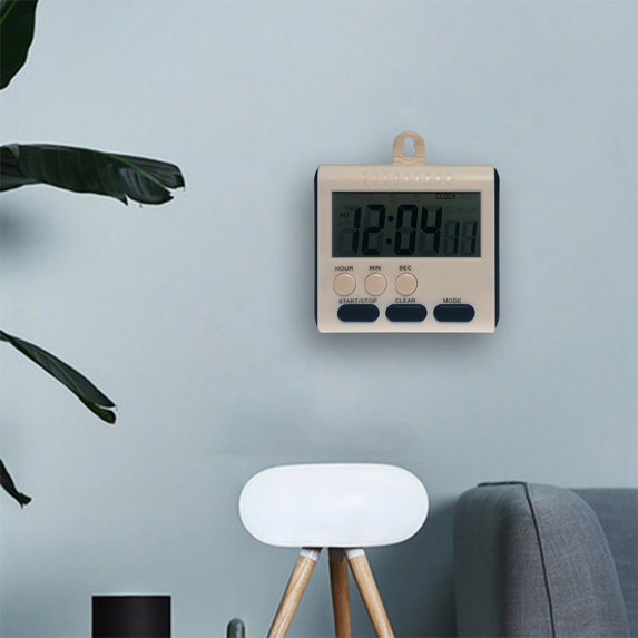 Gecau Kitchen Multifunctional Portable Timer, 24-hour Electronic Sturdy Chinese And English Black Home Essentials