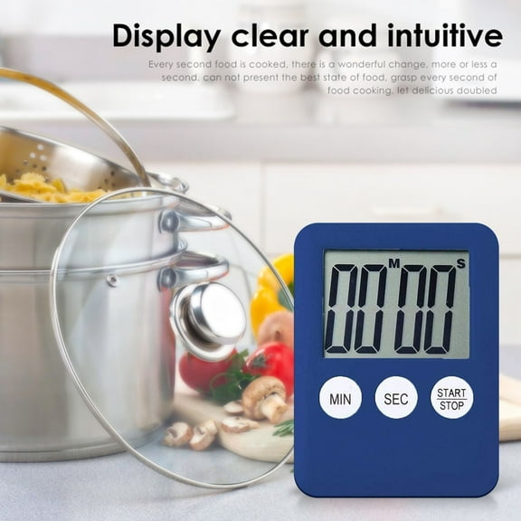 ufeghfjh Kitchen Timer Digital Magnetic Cooking Baking LCD Count Best of Both Worlds Sleep Clock Kitchen Blue 3.2x2.4 Inch Home Tools