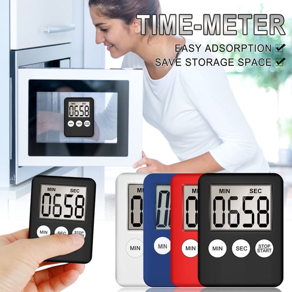 Latrodar Kitchen Timer Digital Magnetic Cooking Baking LCD Count Down Up Alarm Countdown Alarm Magnet Clock Sleep Clock Kitchen Reduced Price