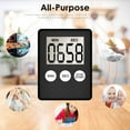 thumbnail image 1 of Gecau Kitchen Timer Digital Magnetic Cooking Baking LCD Count Novelty Sleep Clock Kitchen Black 3.2x2.4 Inch Home Tools, 1 of 5