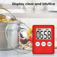 thumbnail image 1 of Latrodar Kitchen Timer Digital Magnetic Cooking Baking LCD Count Secure Sleep Clock Kitchen Red 3.2x2.4 Inch Home Gadgets, 1 of 5