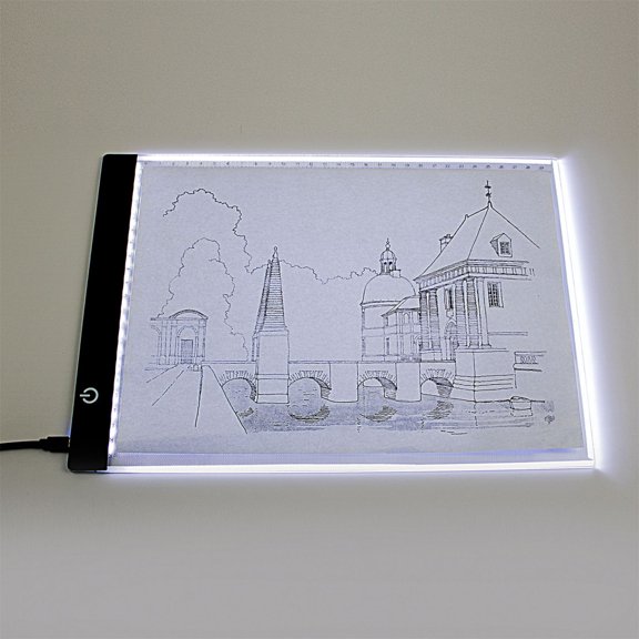 Gecau LED A4RS Painting Tracing Board Copy Pad Panel Third gear dimming Art Stencil Practical&Affordable A 9.2x5.6 Inch Home Essentials