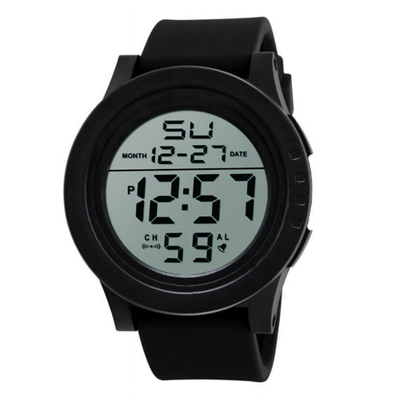 Latrodar LED Digital Quartz Fashion Watch Military Sport Men's Black