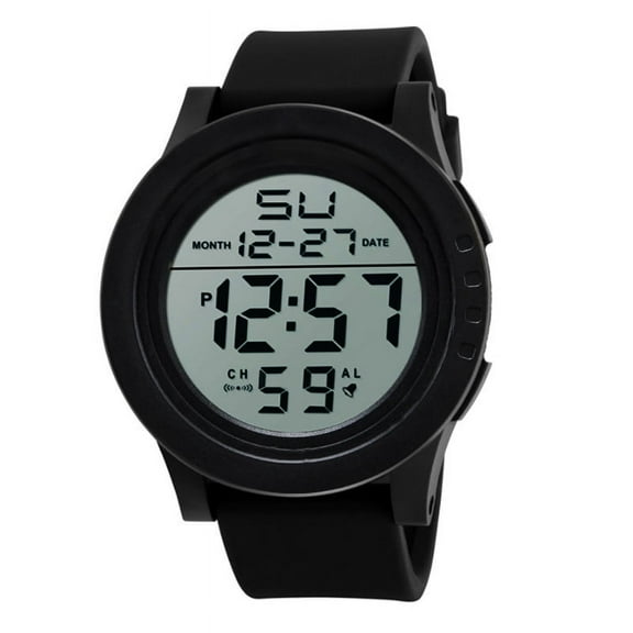 Latrodar LED Digital Quartz Fashion Watch Military Sport Men's Black