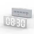 thumbnail image 1 of Latrodar LED Electronic Alarm Clock Style Practical&Affordable Temperature Display White 10x4 Inch Home Gadgets, 1 of 5