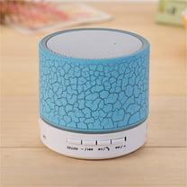 Latrodar Led Mini Wireless Bluetooth Speaker A9 Led Night Tf Usb Fm Musical Audio Sturdy Blue 3.2x2.8 Inch Home Essentials