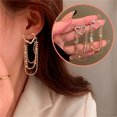 thumbnail image 1 of Gecau Long Cutout Heart Tassel Earrings Women's Heart Earrings As shown, 1 of 9