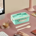 thumbnail image 1 of Gecau Lunch Box Can Be Heated Household Students Sealed Lunch Box Cutlery Spoon Preservation Box Green Art&Crafts, 1 of 5