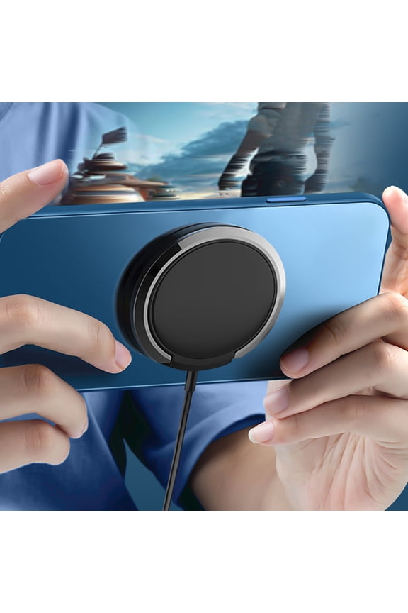 Magnetic Wireless Charger IOS & Android Sturdy Charging Pad Charger Black 6.8x4.8 Inch Home Tools