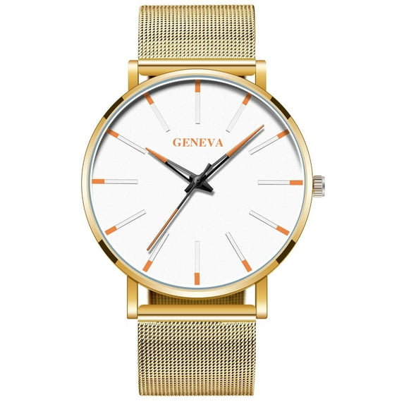 Latrodar Men's Quartz Pin Buckle Watch With Mesh Strap Color Pointer Colorful Scale GD up to 60% Off