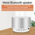 thumbnail image 1 of Gecau Metal Bluetooth Audio Phone Computer Mini Secure Luminous Mini Audio Silver 2.88x2.88 Inch Home Essentials, 1 of 4