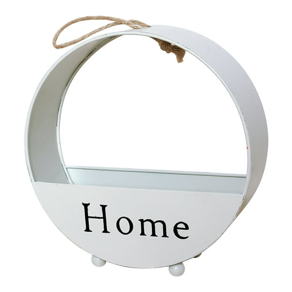 Latrodar Metal Iron Home Flower Pot Crafted with Care Plant Planter Decor White 8.4x8.4 Inch Home Decor