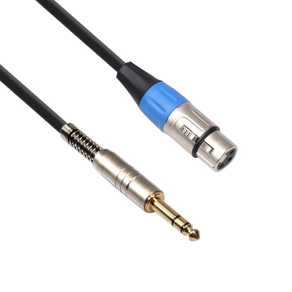 Gecau Microphone Cable XLR Cable Aux TRS 6.35mm/6.5mm For Stereo Amplifier Safe&Non-Toxic as show 4x4 Inch Home Stuff