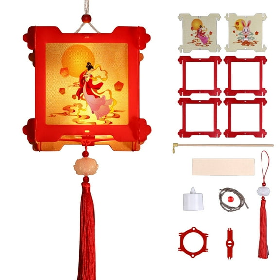 Gecau Mid- Festival Portable Lantern Luminous Elaborately Made e Decorative Lantern F Home Gadgets