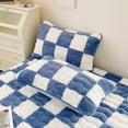 thumbnail image 1 of Latrodar Milk Coral Velvet Pillowcase Pair Of Winter Thickened Warm Pillowcase Blue 4x0.4 Inch, 1 of 5