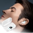 thumbnail image 1 of Latrodar Mini Bluetooth Earphone 5.3 LED Digital Display And Secure Earplugs In The Ear White 4.4x3.2 Inch Home Tools, 1 of 5