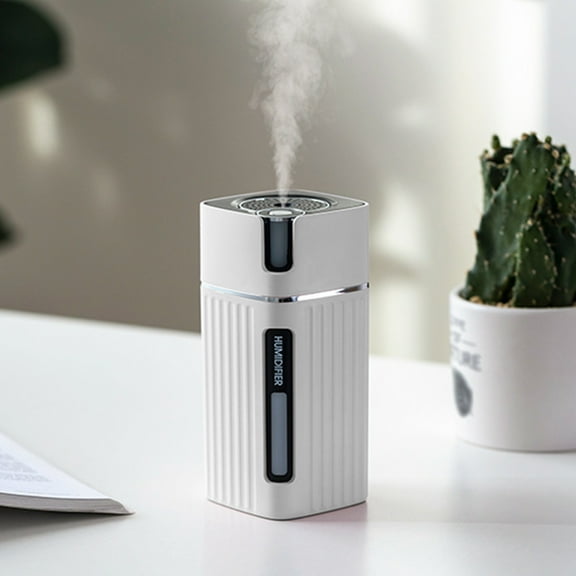 Gecau Mini Humidifier, USB Desktop Humidifier, Night Humidifier, Auto Shut-Off, 300ml Cool Mist Mode, Super Quiet Suitable For Office Desktop Car White No