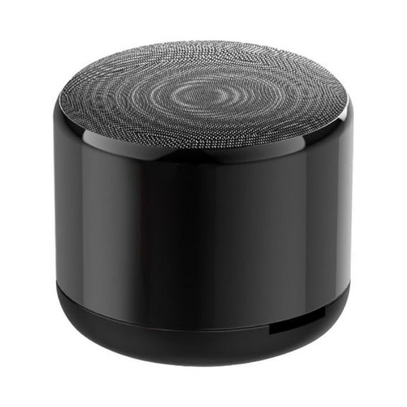 Latrodar Mini Portable Bluetooth+FM MP3 Speaker Recharge Music Subwoofer SuperBass Stereo Crafted with Care Black 3.2x3.2 Inch Home Gadgets